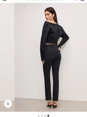NWT Good American Good Legs Straight Black